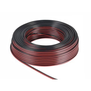 KABEL PRZEWÓD DO LED,głośnikowy  DWUŻYŁOWY CZARNY 2x0,5 CCA | 1m